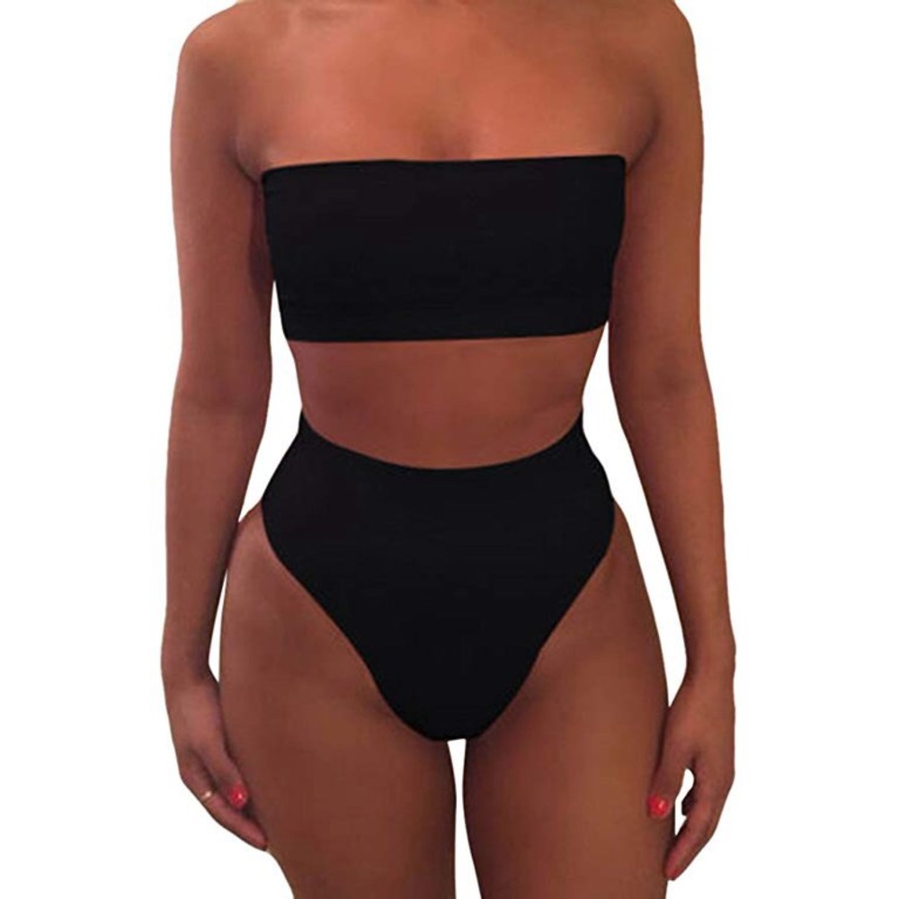 •🍍• Pink & Black 2-Piece Cheeky Bikini